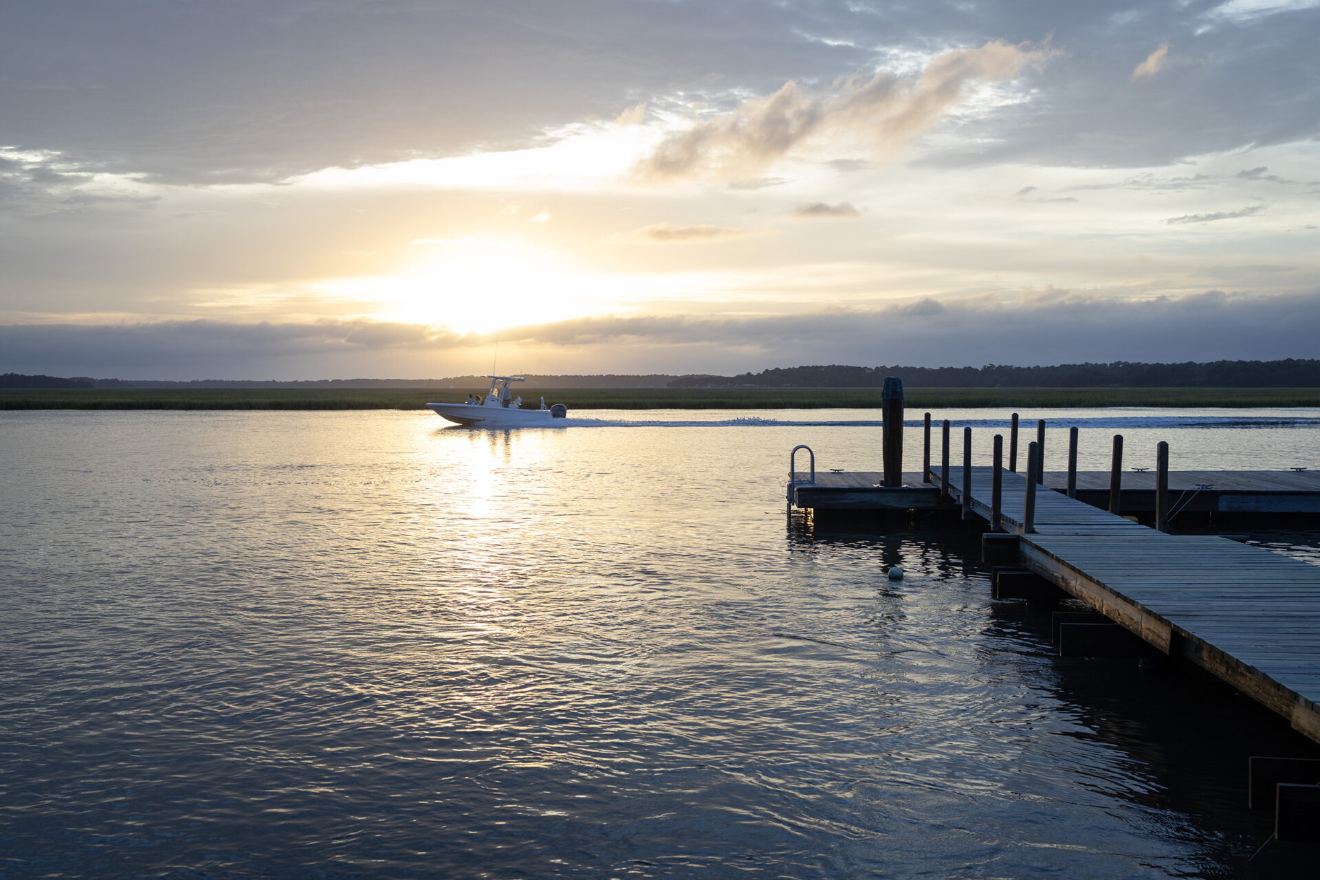 Kane Island Boating Sunset